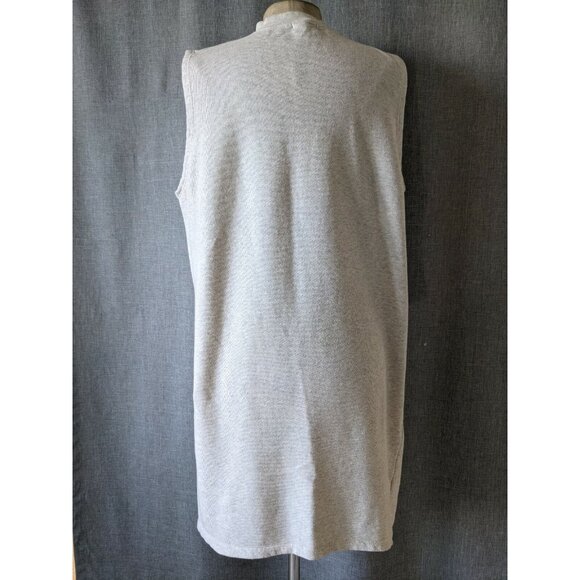 Oak+Fort Women Long Tunic Vest Sweater Dress Gray Knit Made In Korea Size OS - Picture 2 of 7